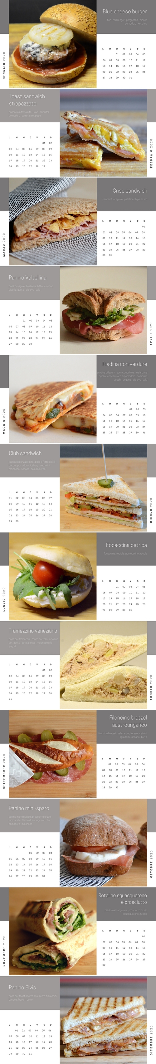 calendario 2020 panini ricettario elena